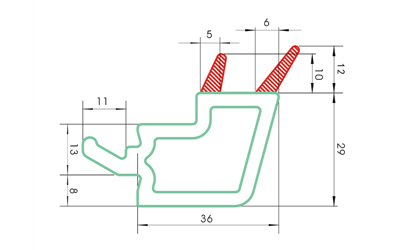 PC60SY-PVC profiles for doors and windows