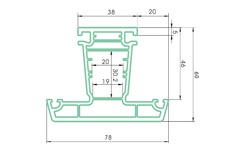 PC60ZT-PVC profiles for doors and windows