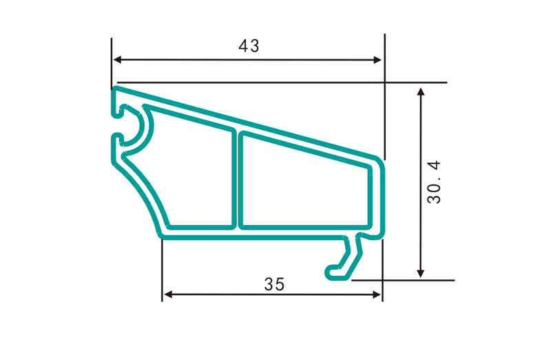 PC70DY（0.313kg/m）-PVC profiles for doors and windows