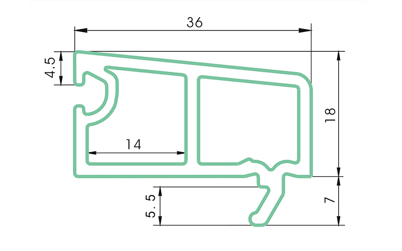 PC60DY-PVC profiles for doors and windows