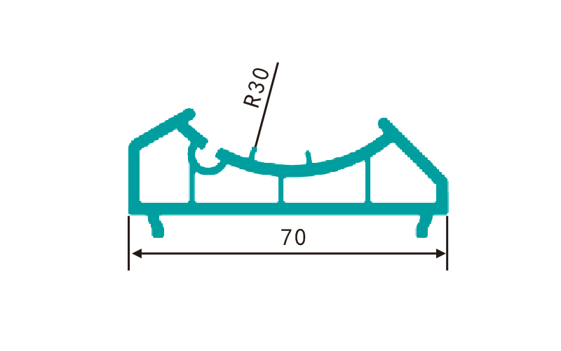 PC70ZJ（0.66kg/m）-PVC profiles for doors and windows