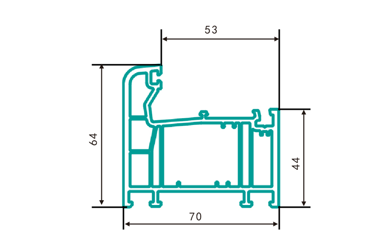 PC70GDK-PVC profiles for doors and windows