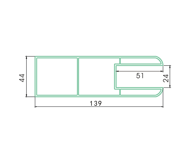 rail LAF-002-PVC Fence Profiles and accessories